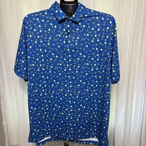 CALLAWAY Short Sleeve Polo Shirt sz Large Cocktail Margaritaville Print‎